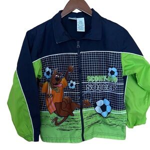 Cartoon Network Scooby-Doo! Wear Soccer Graphic Zip-Up VINTAGE  Jacket.  8/10